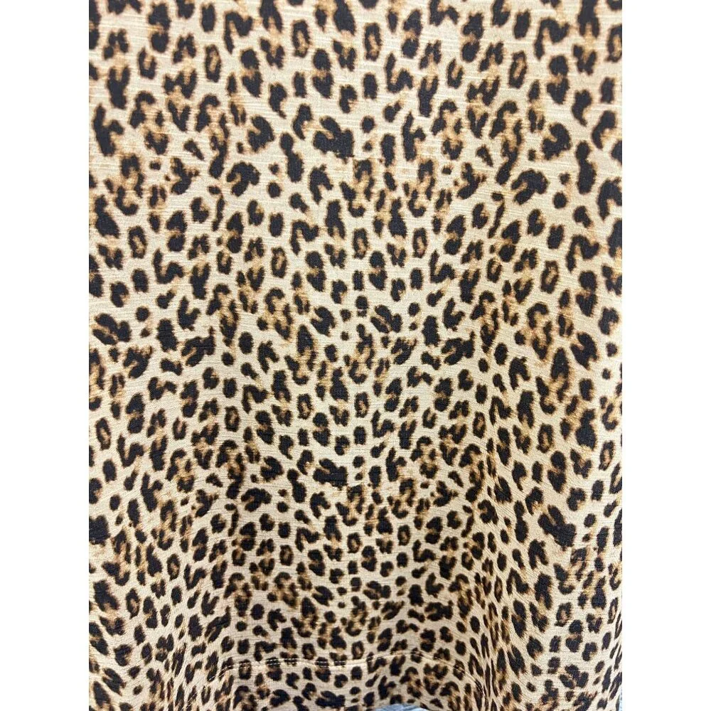 J. Jill  Leopard Print Cowl Neck Pullover LS  Top Shirt  Size 2X - Picture 2 of 9